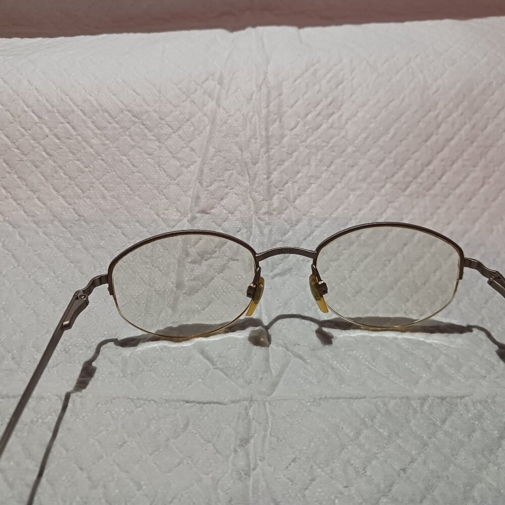 Vintage Emporio Armani Italy 080 1089 Eyeglasses Frames Champagne 49-21-135 - Picture 8 of 15